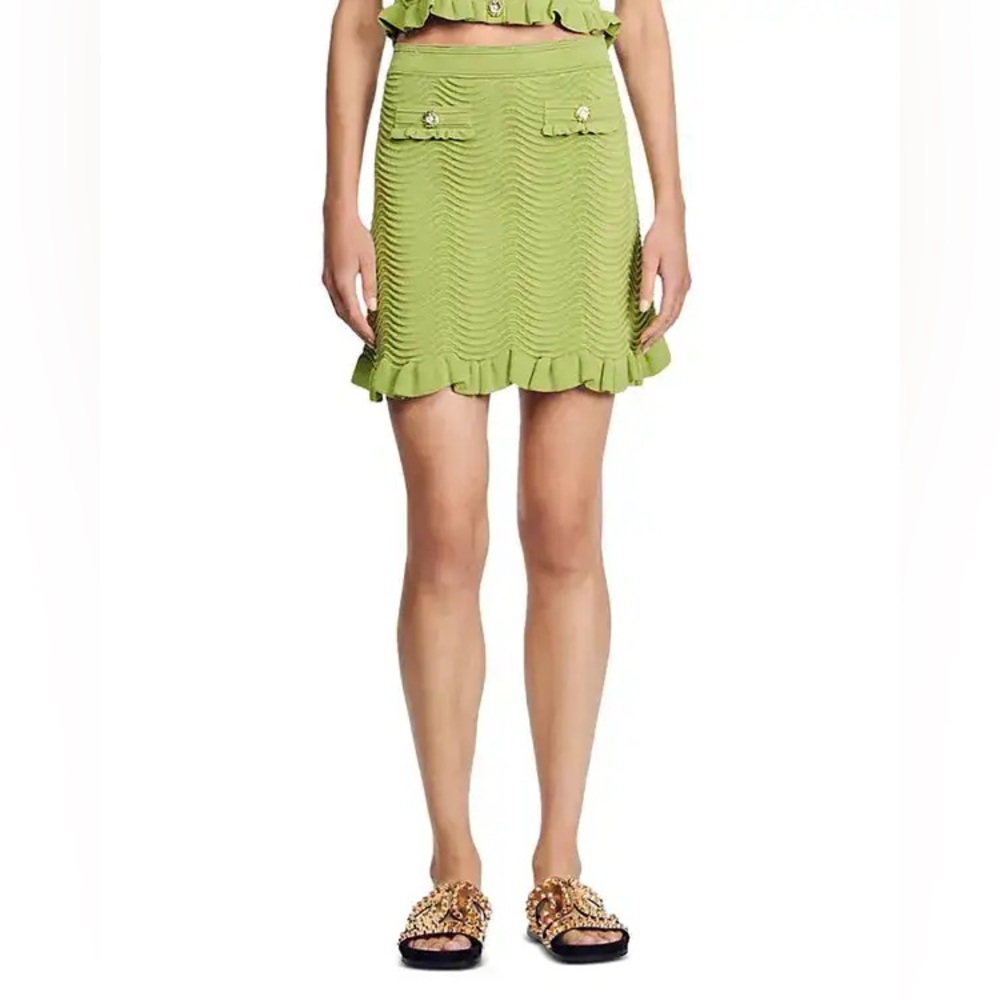Sandro Alina Knit Mini Skirt
